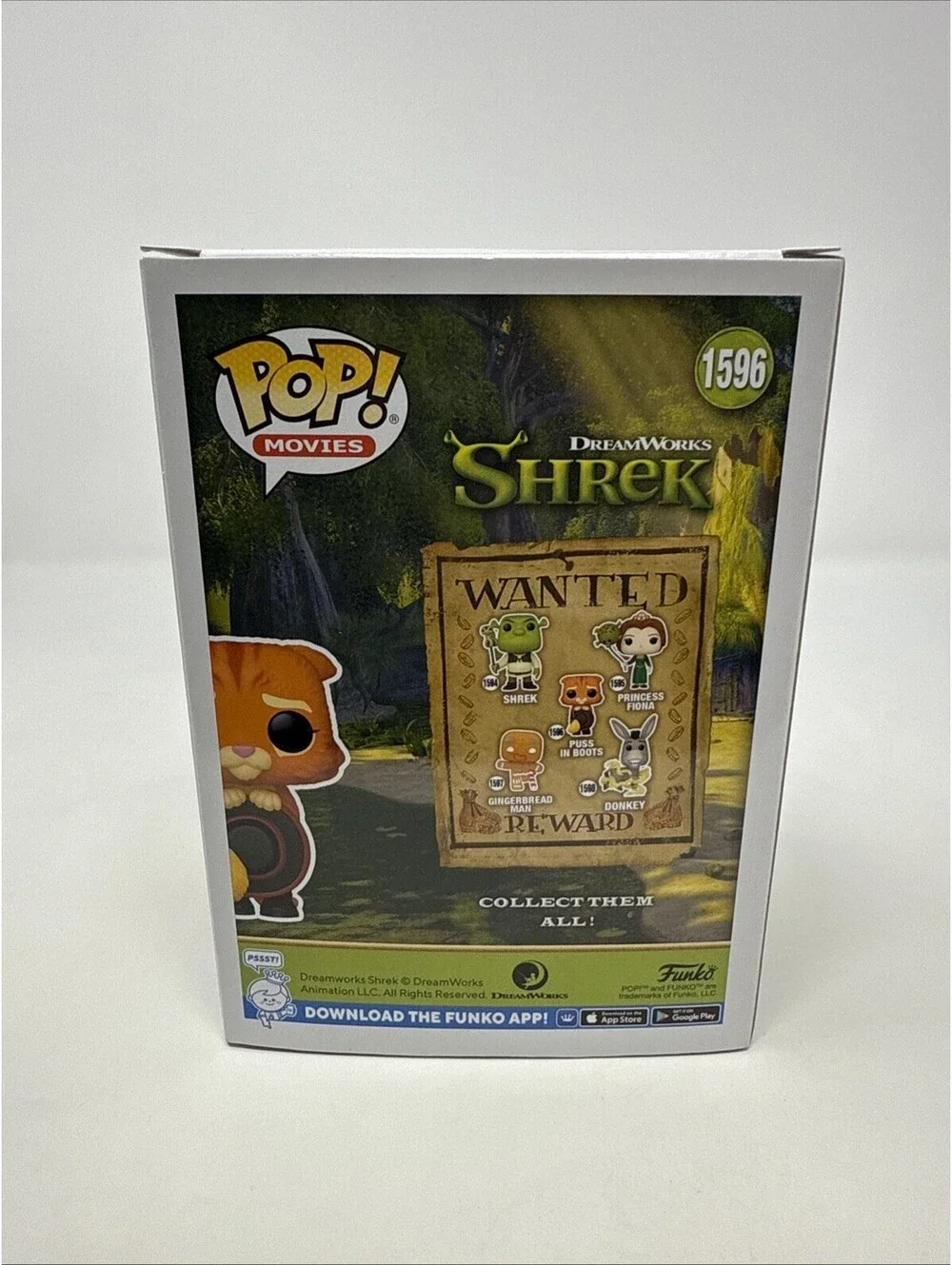 Puss In Boots POP Vinyl Figure #1596 Funko Shrek DreamWorks 30th Anniversary New